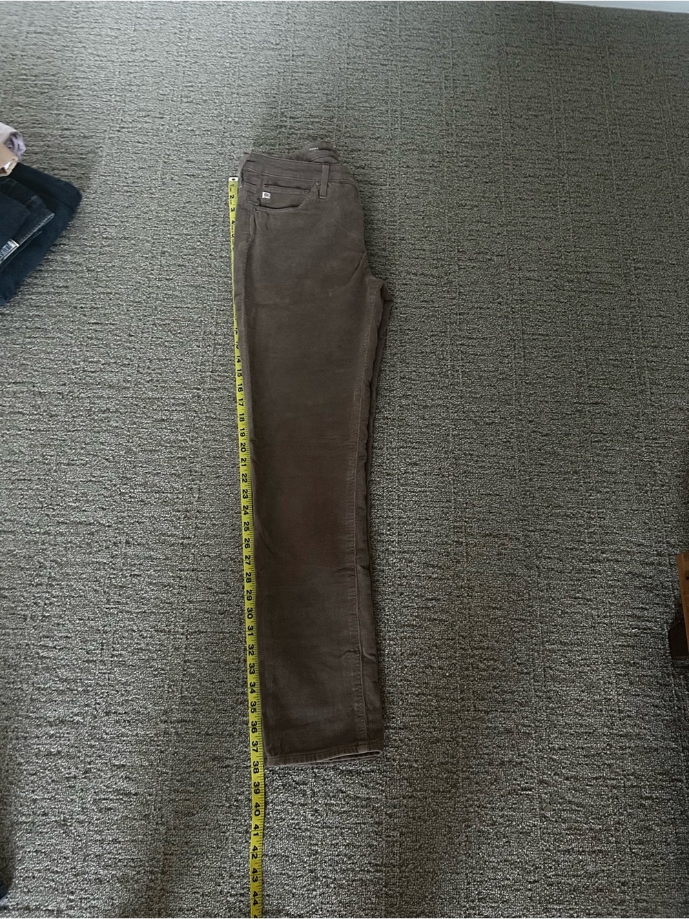 AG Adriano Goldschmied Chocolate Brown Corduroy Pants cigarette leg
